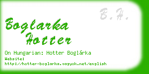 boglarka hotter business card